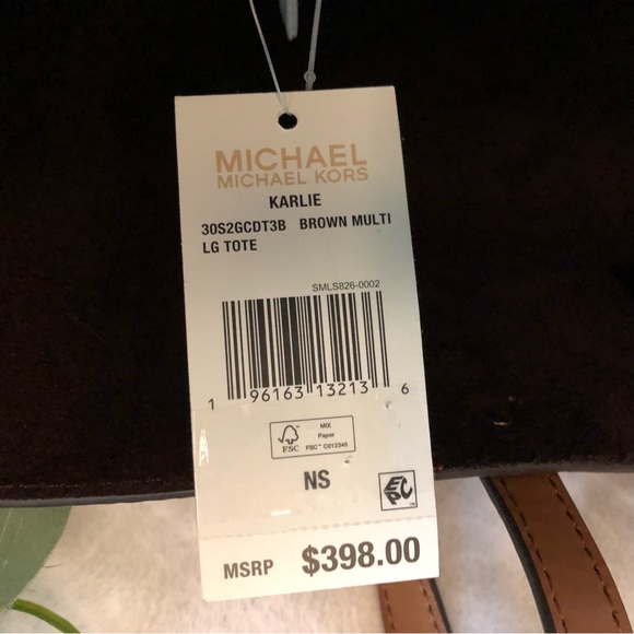 Michael Kors Karlie Large Tote, Brown Multi, NWT - Picture 6 of 6